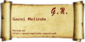 Gazsi Melinda névjegykártya
