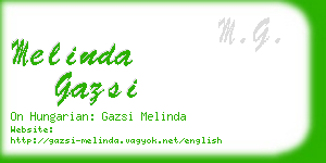 melinda gazsi business card